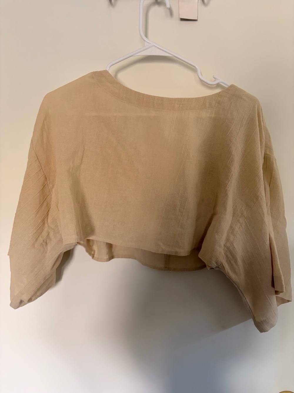 Free People Beige Cropped Women's Top